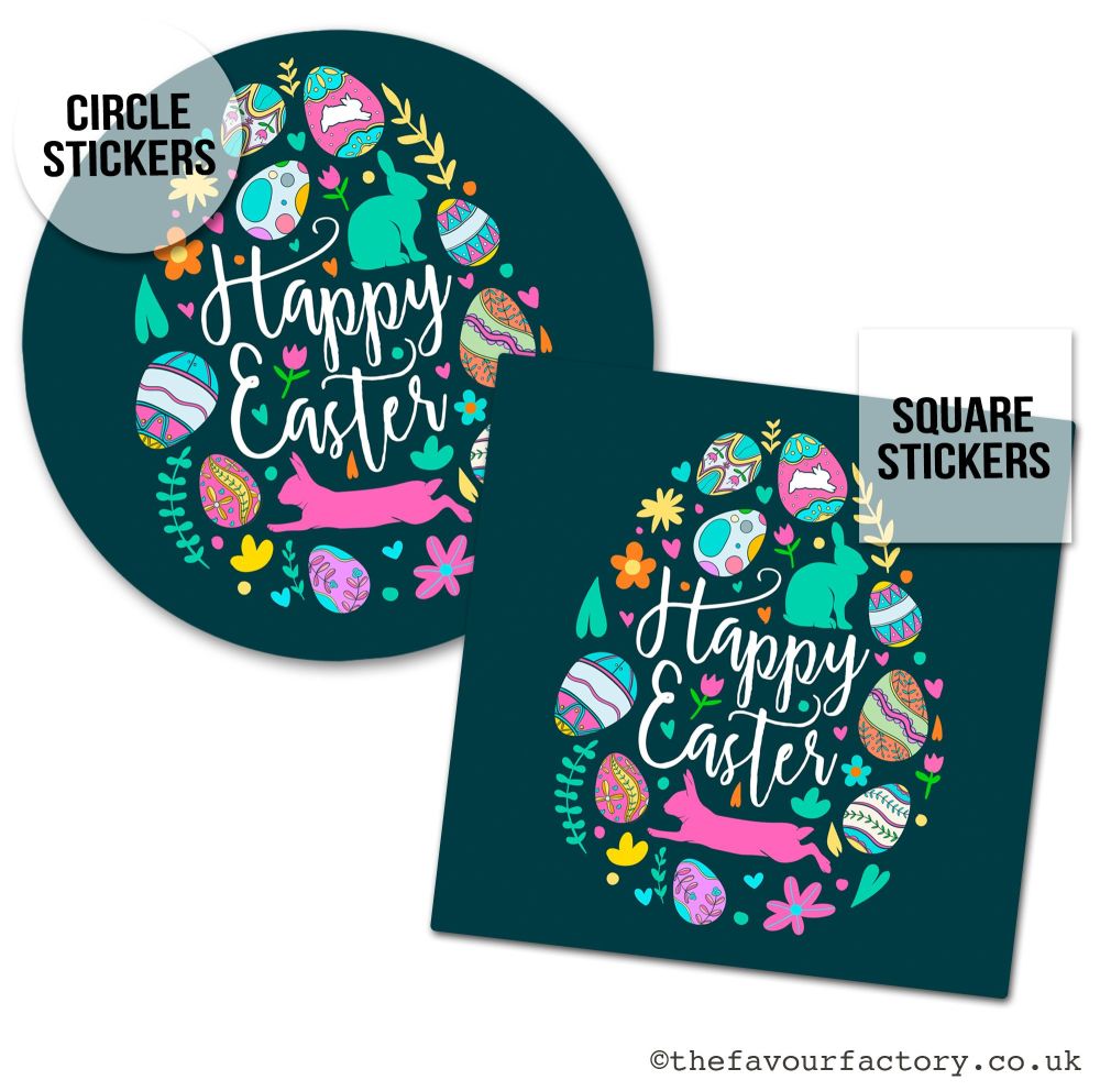 Easter Stickers Decorated Egg - A4 Sheet x1