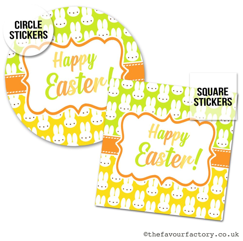 Happy Easter Stickers Lots Of Bunnies - A4 Sheet x1