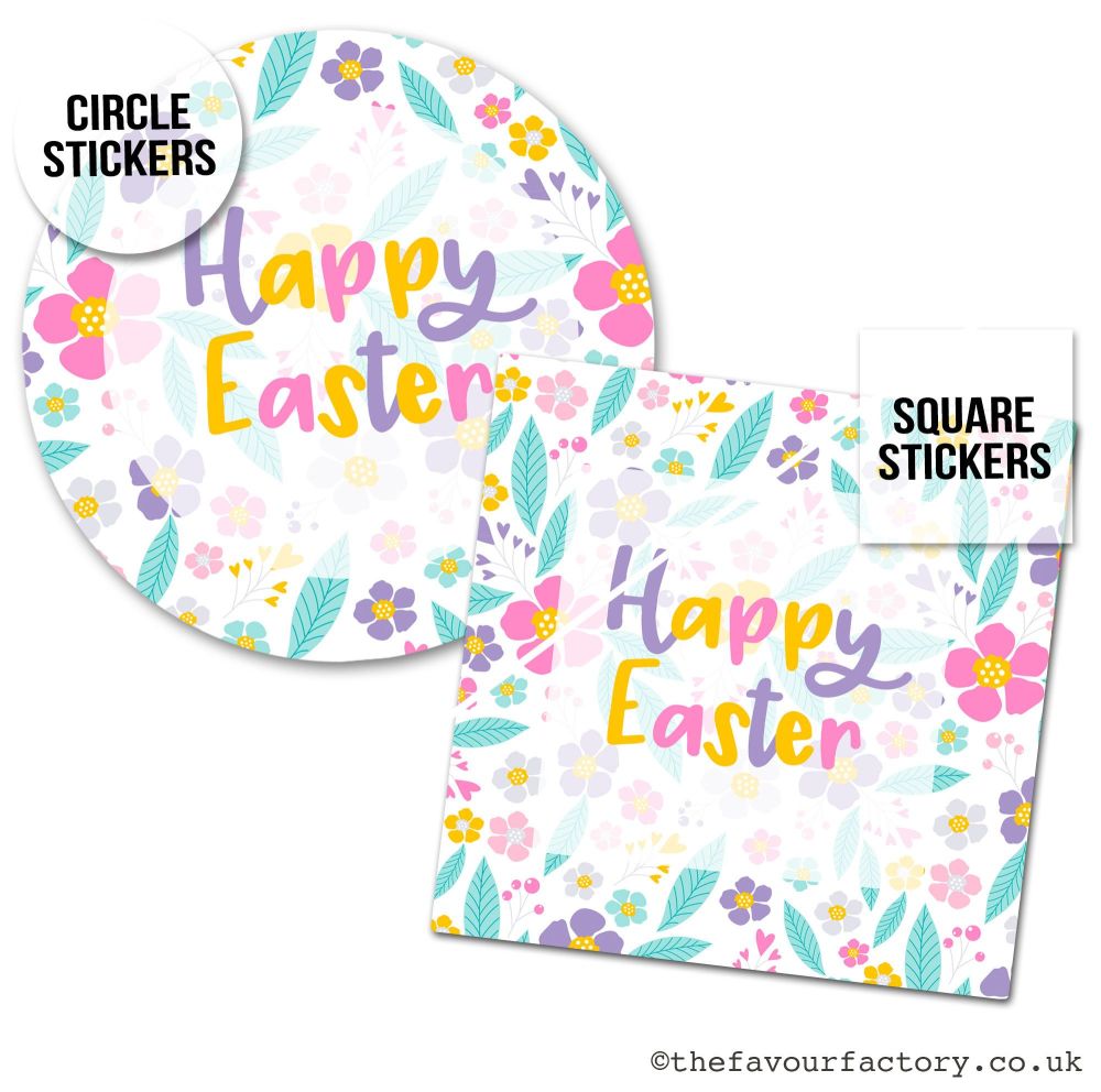 Easter Stickers Spring Flowers  - A4 Sheet x1