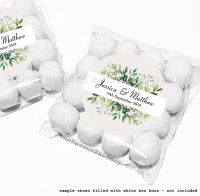 Wedding Table Favours Sweet Bag Kits | Green Botanical Wreath Banner x12