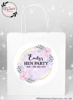 Hen Party Bags Lilac Floral Frame x1