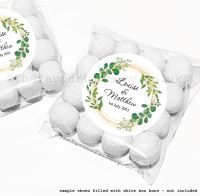 Wedding Table Favours Sweet Bag Kits | Botanical Wreath Gold Dust Sparkle x12