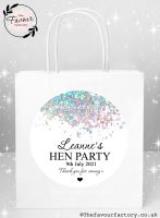 Hen Party Bags | White Glitter Confetti x1