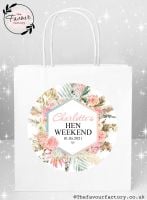 Hen Party Bags | Boho Floral Pampas Frame x1