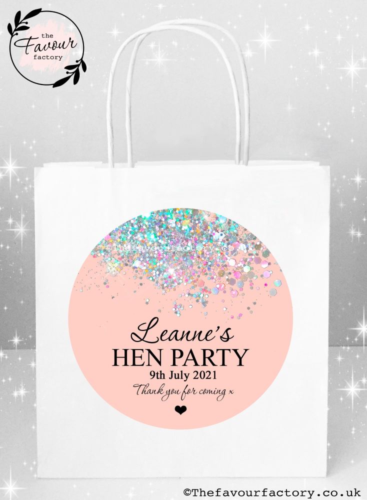 Hen Party Bags | Rose Gold Glitter Confetti x1