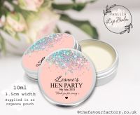 Hen Party Lip Balm Favours | Rose Gold Glitter Confetti x1