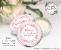 Hen Party Lip Balm Favours | Pink Hibiscus Wreath x1