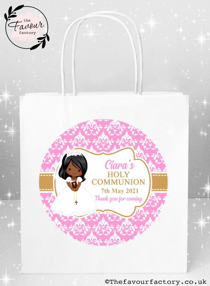 Holy Communion Party Bags Black Girl x1