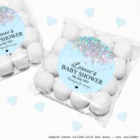Baby Shower Favours Sweet Bag Kits | Blue Glitter Confetti x12