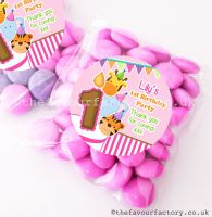 Birthday Party Favours Sweet Bag Kits | Pink Party Animals x12