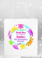 Birthday Party Bags Bright Flowers x1
