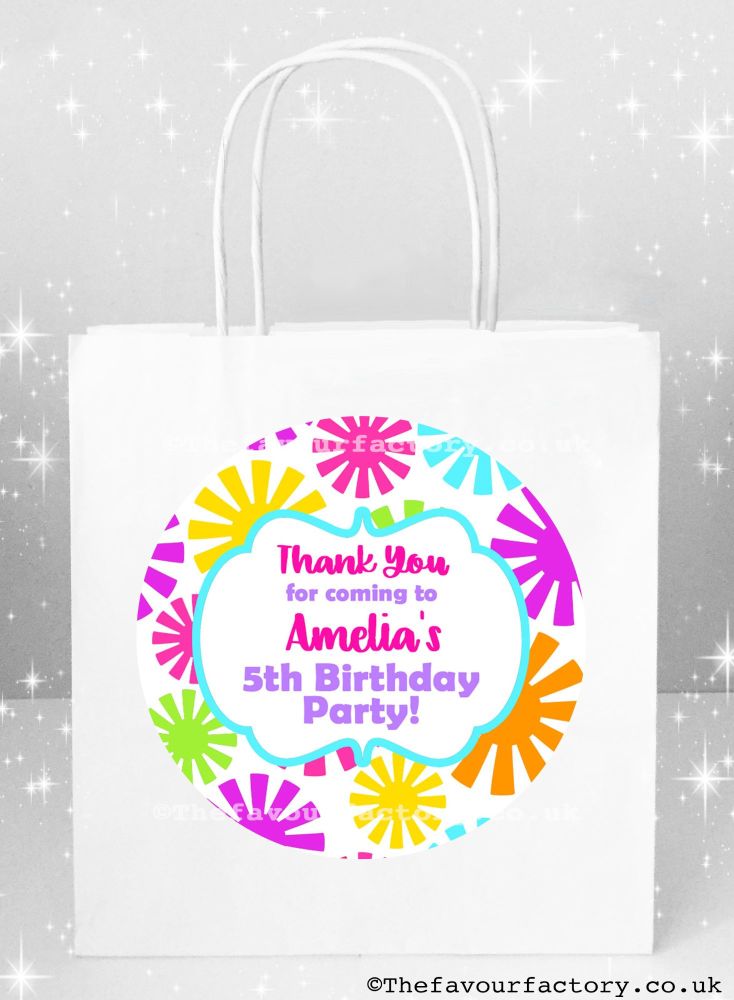 Birthday Party Bags Bright Flowers x1