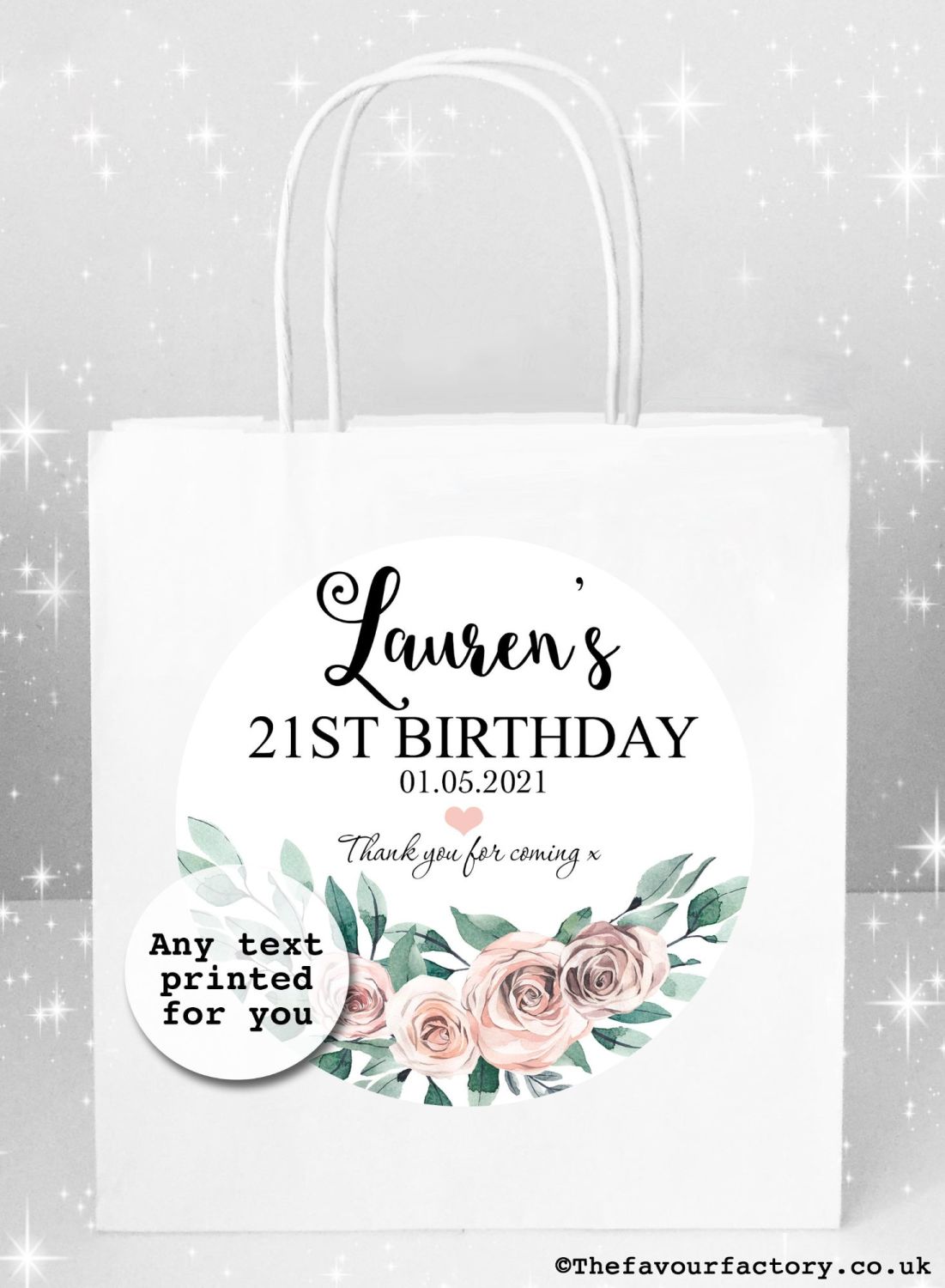 Birthday Party Bags Boho Floral Bouquet x1