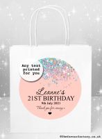 Birthday Party Bags Rose Gold Glitter Confetti x1