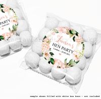 Personalised Hen Party Sweet Bag Kits | Blush Hydrangea Wreath x12