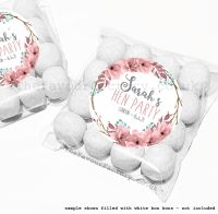 Personalised Hen Party Sweet Bag Kits | Boho Floral Wreath x12