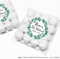 Personalised Hen Party Sweet Bag Kits | Wooden Eucalyptus Wreath x12