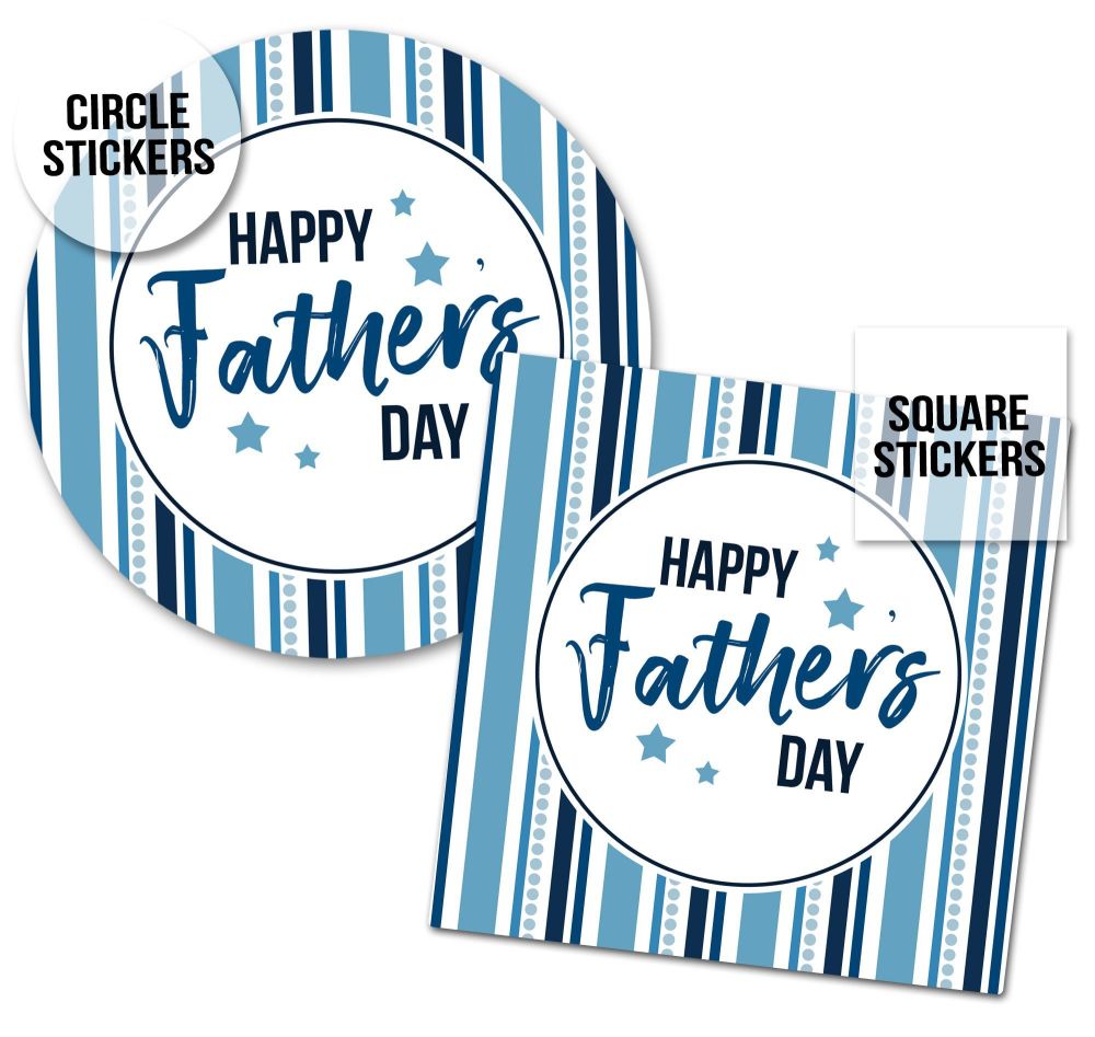 Father's Day Stickers Stripes  - A4 Sheet x1