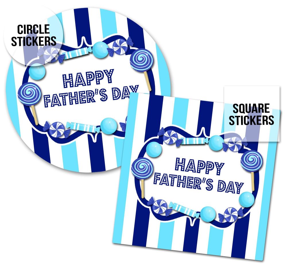 Father's Day Stickers Sweets Theme  - A4 Sheet x1