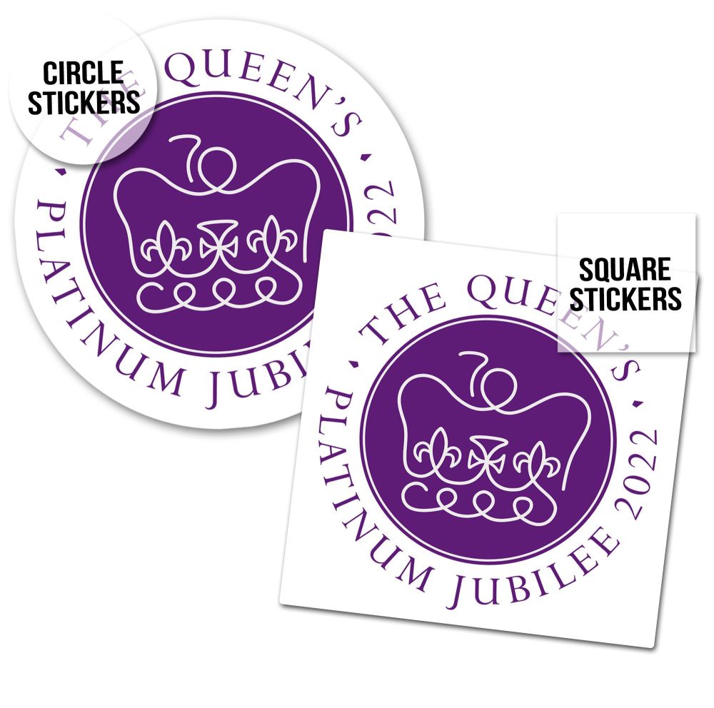 Queen's Platinum Jubilee Stickers  - A4 Sheet x1