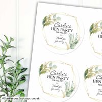 Hen Party Stickers | Geometric Botanicals - A4 Sheet x1