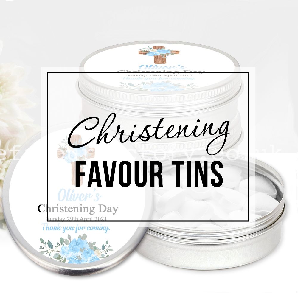 Christening Favour Tins