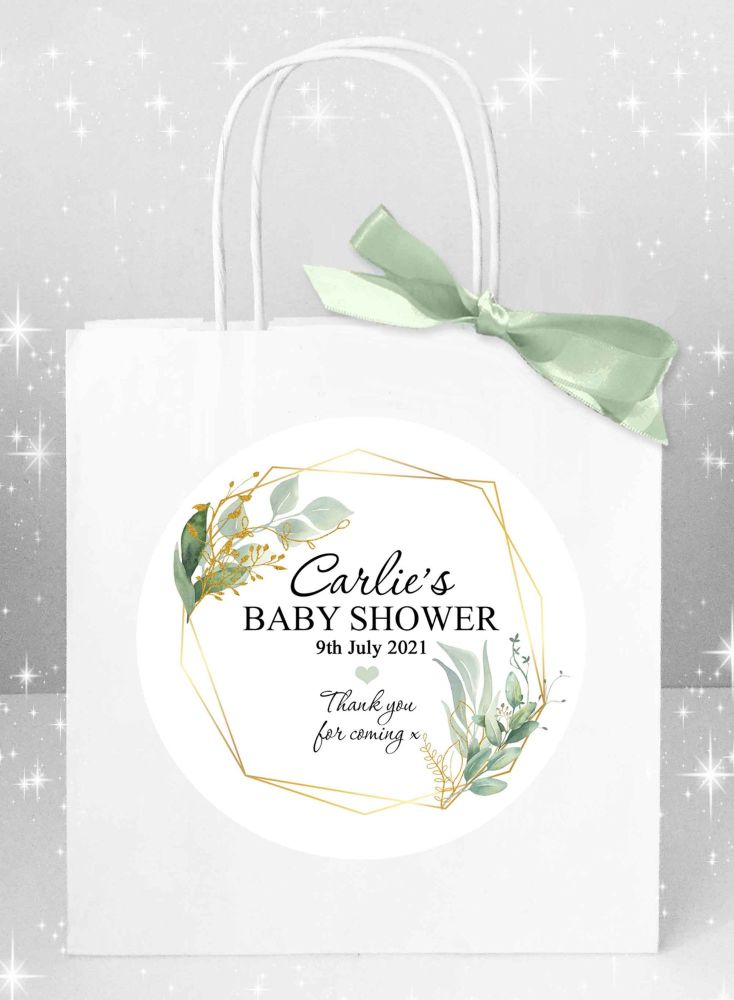Goemetric Botanicals Baby Shower Party Bags x1