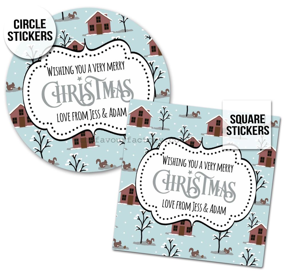 Christmas Stickers Gift Tag Labels