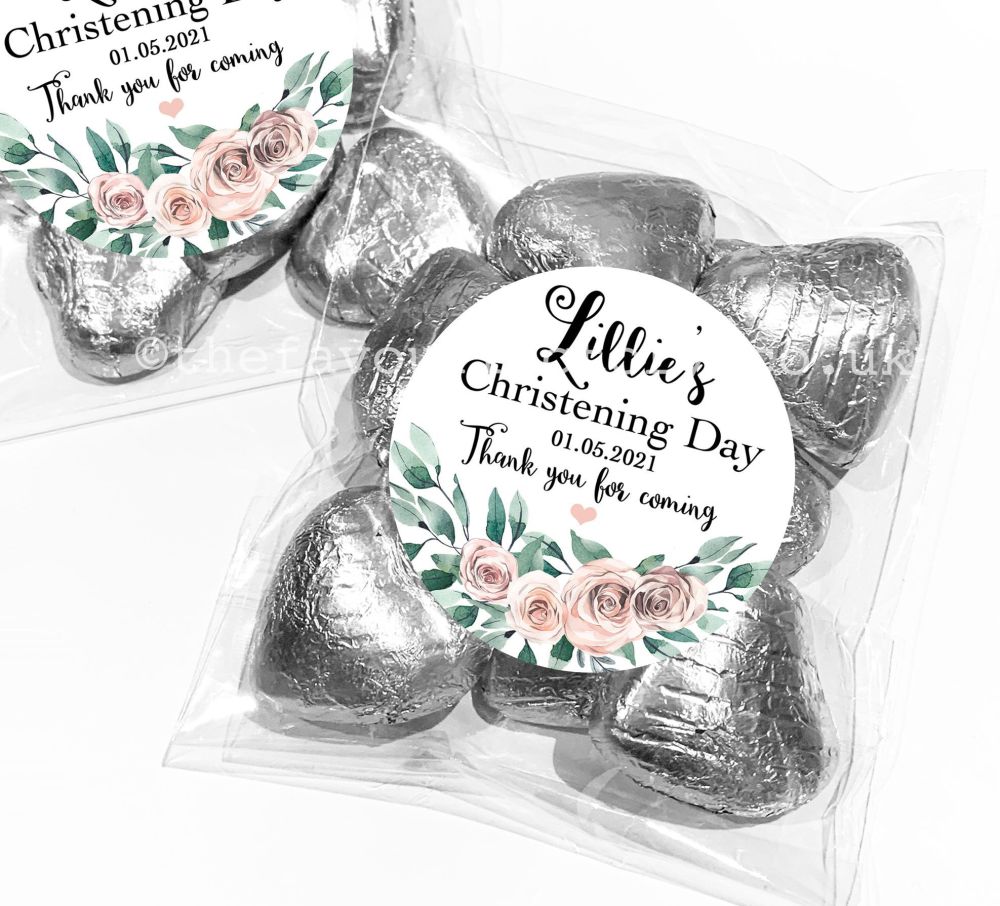 Christening Favours Sweet Bags Kits Boho Floral Bouquet x1