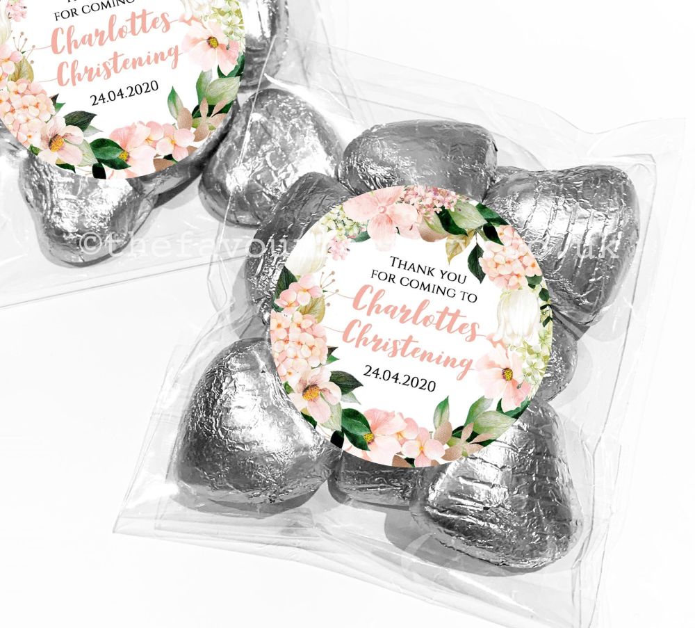 Christening Favours Sweet Bags Kits Blush Hydrangeas x1
