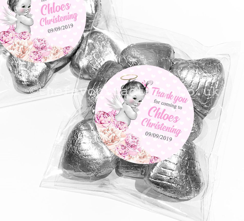 Christening Favours Sweet Bags Kits Vintage Baby Girl x1