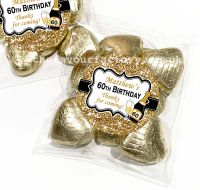 Gold Glitter Champagne Birthday Party Favours Sweet Bags Kits x1