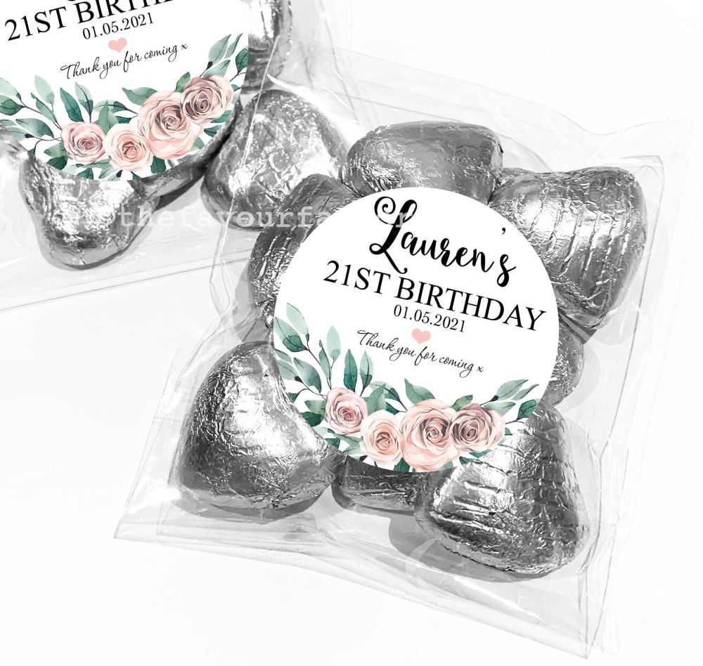 Birthday Party Favours Sweet Bags Kits Boho Floral Bouquet x1