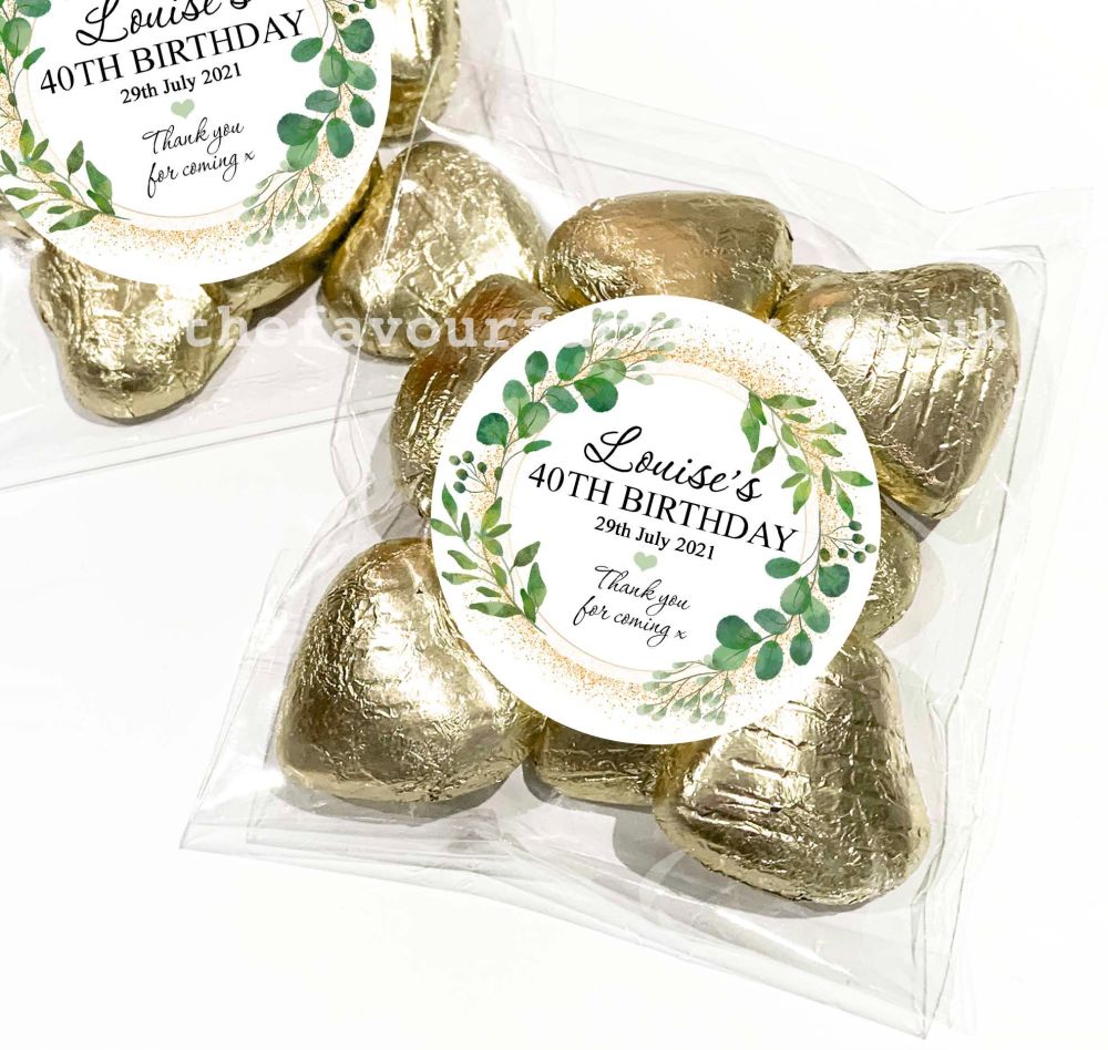 Botanicals Gold Dust Birthday Party Favours Sweet Bags Kits x1