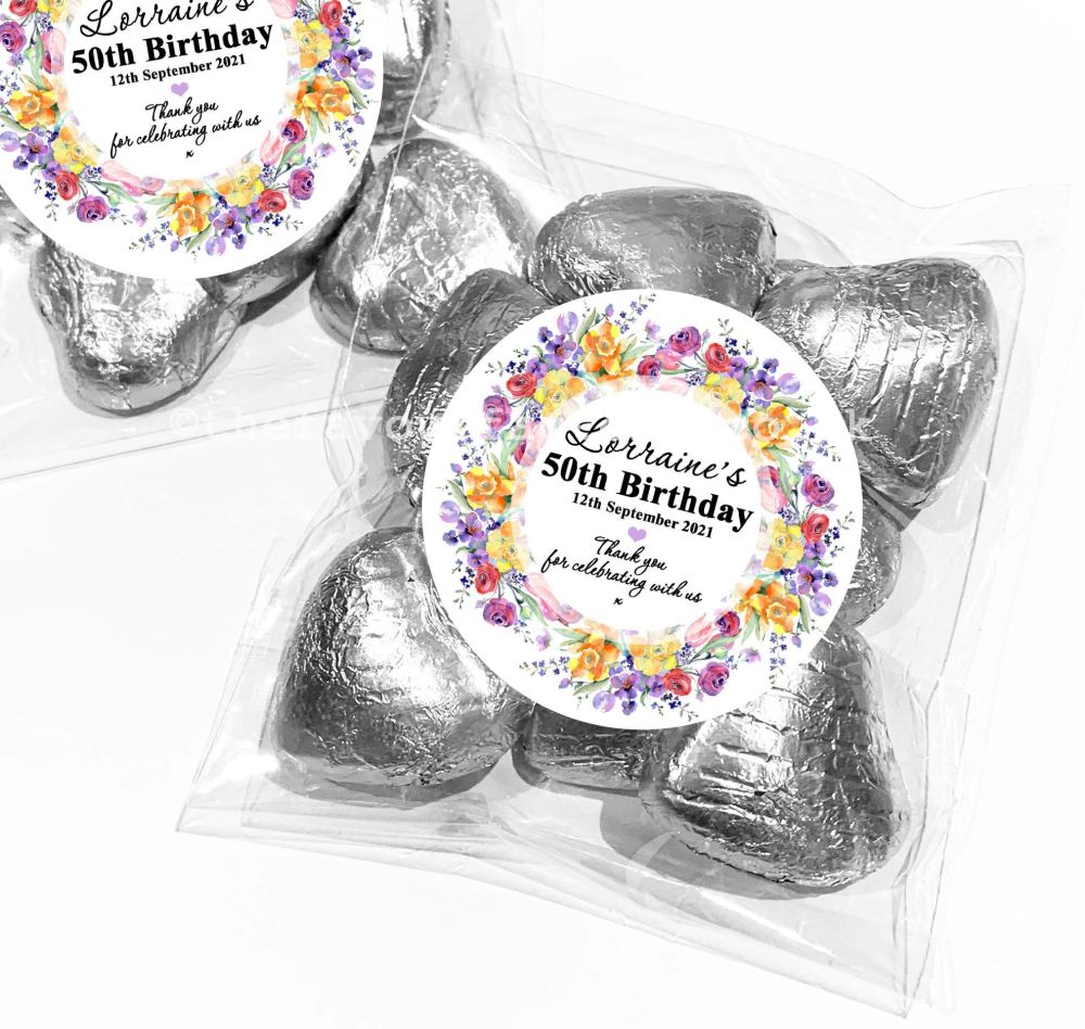 Party Favours For Birthdays Sweet Bags Kits Wild Flowers x1