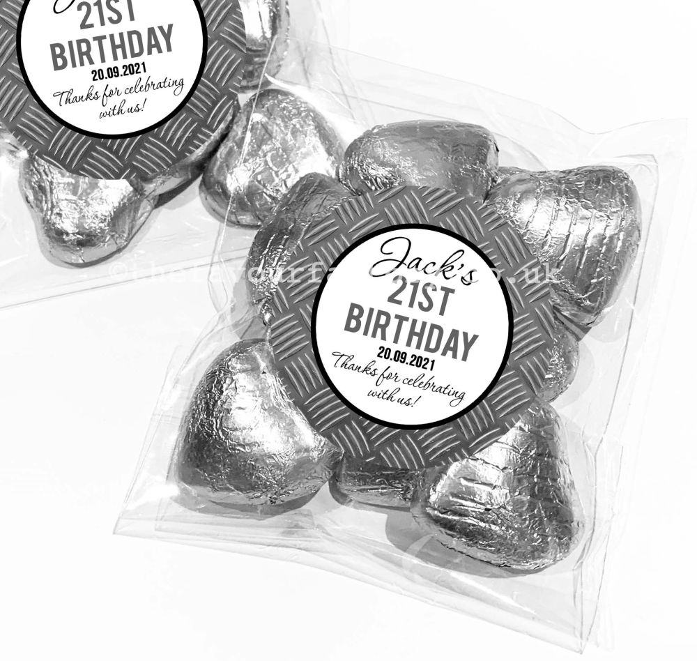 Steel Effect Mens Birthday Party Favours Sweet Bags Kits x1