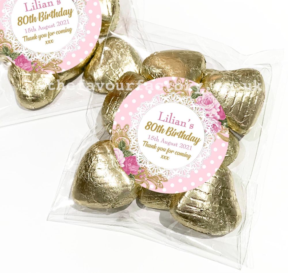 Party Favours For Birthdays Sweet Bags Kits Ornate Roses x1