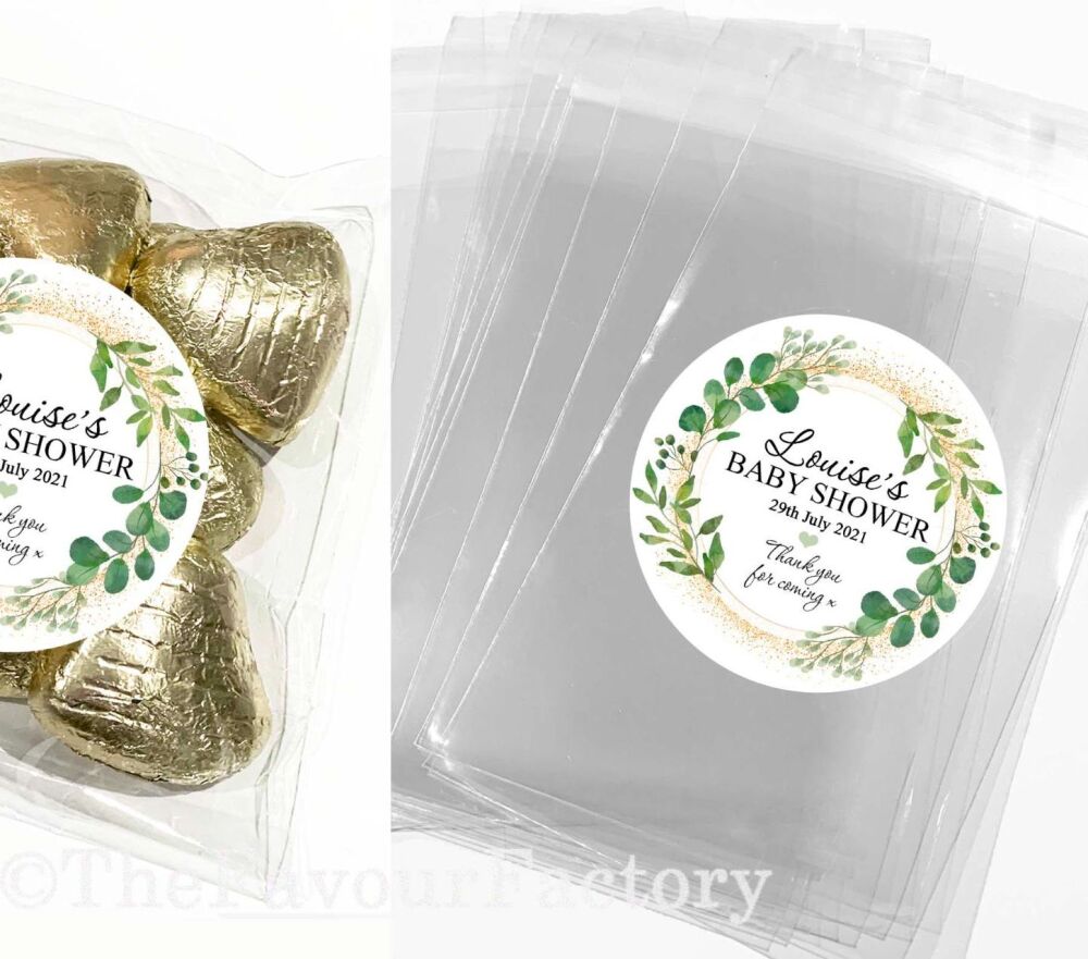 Botanicals Gold Dust Baby Shower Party Favours Sweet Bags Kits x1
