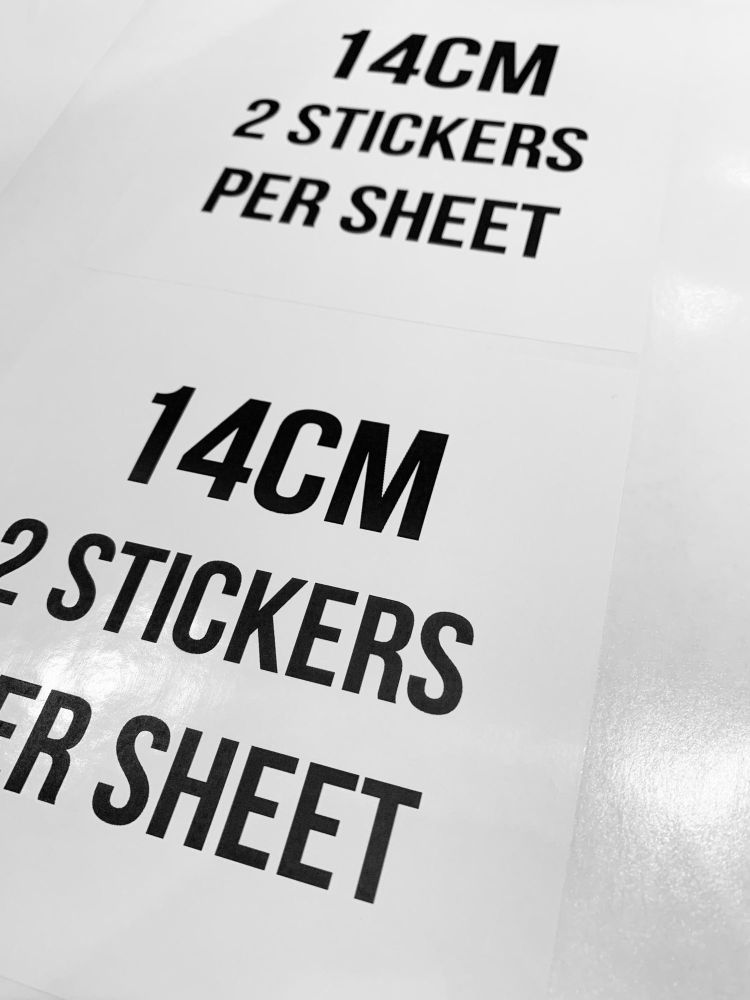 14cm Square Logo stickers Own Image Labels x 1 A4 Sheet