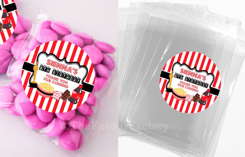 Kids Birthday Party Favours Sweet Bags Kits Movie Night x1