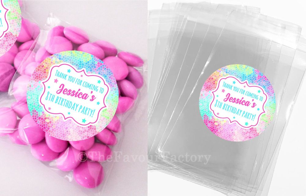 Pastels Mosaics Party Bag Fillers Favours Sweet Bags Kits x1
