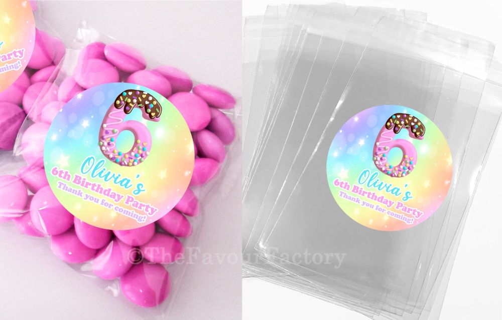 Sprinkles Age Kids Birthday Party Favours Sweet Bags And Stickers x1