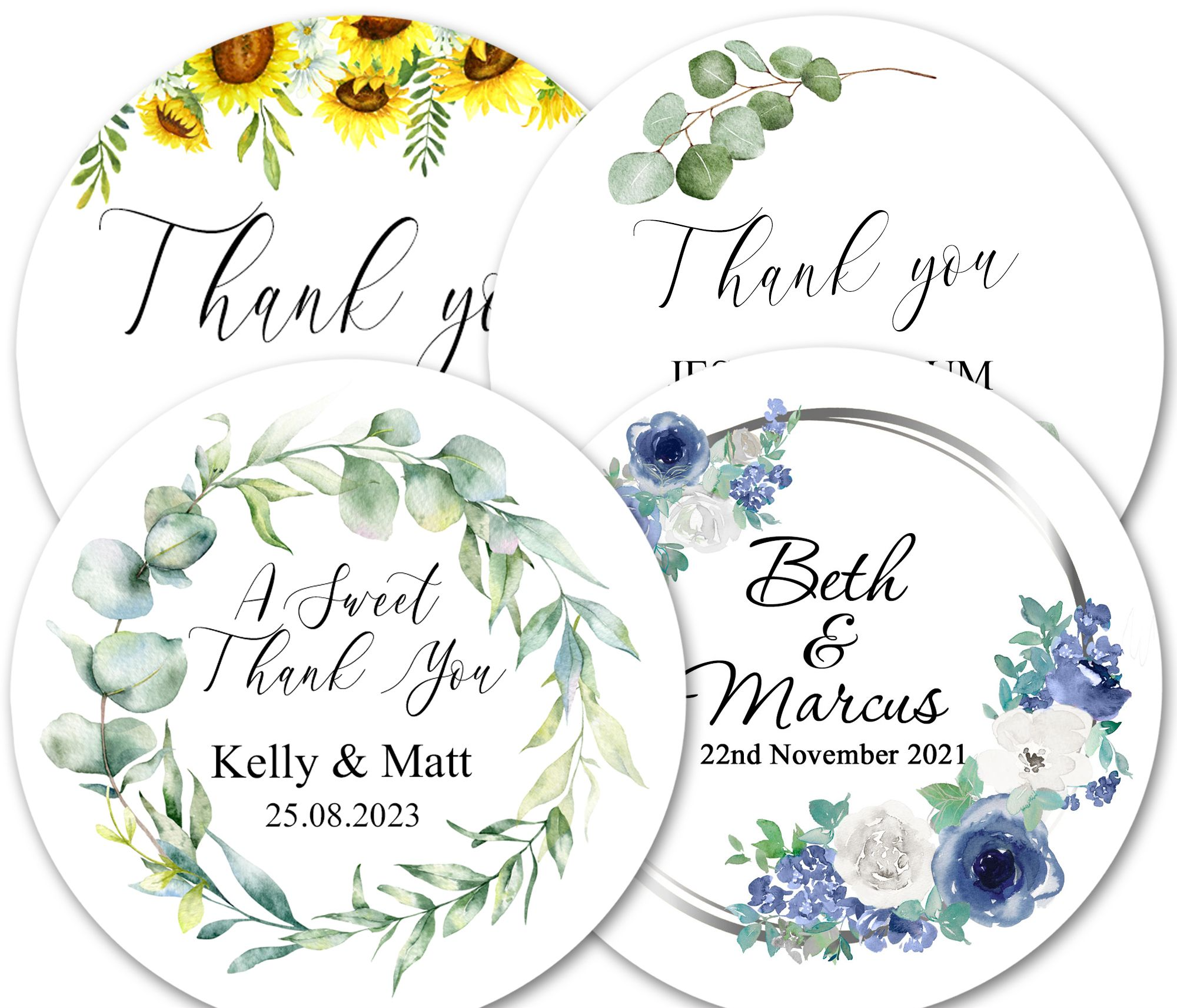 personalised wedding stickers