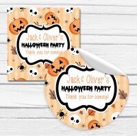 Happy Halloween Stickers Autumn Leaves Pumpkins And Skulls - A4 Sheet x1