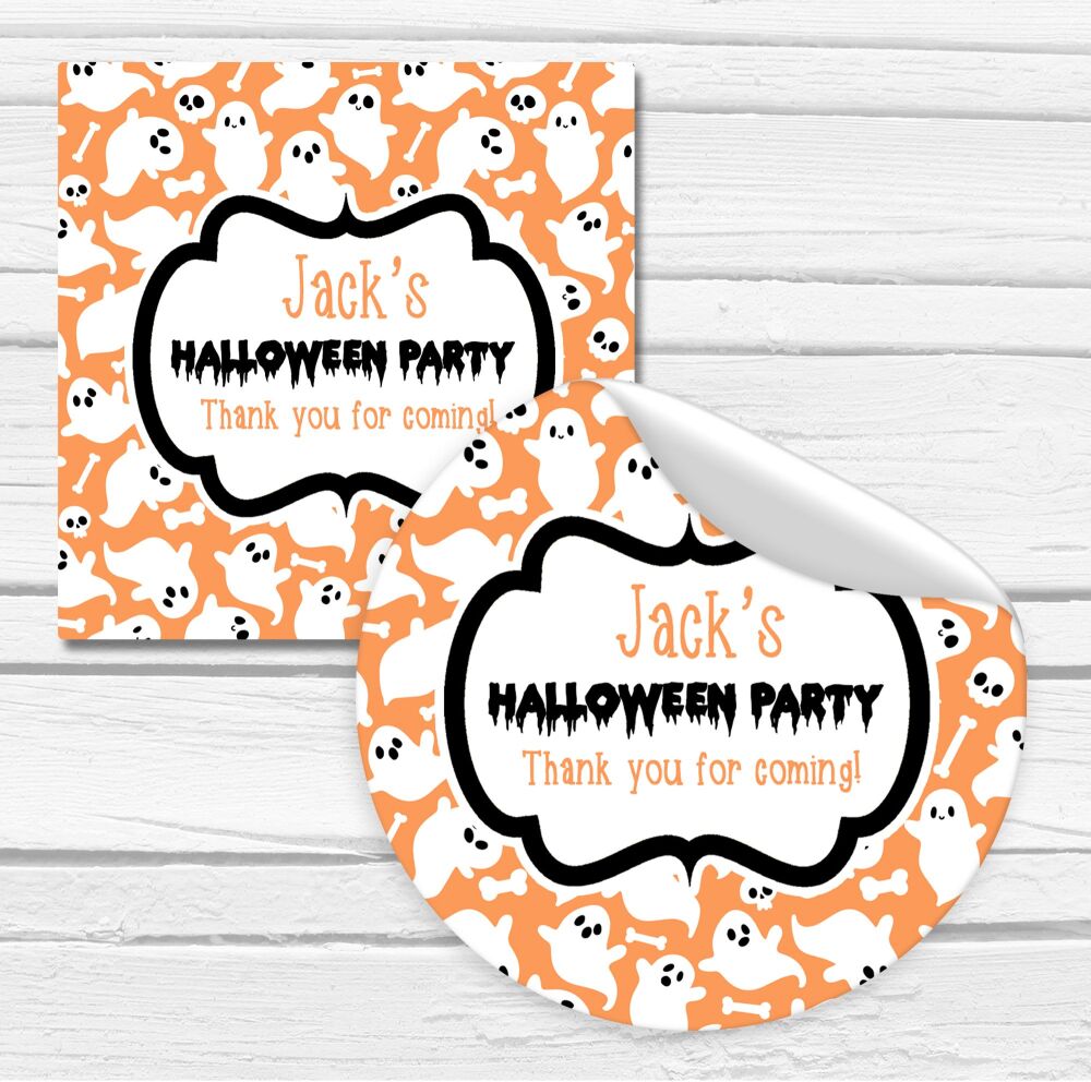 Happy Halloween Stickers Ghosts And Bones - A4 Sheet x1