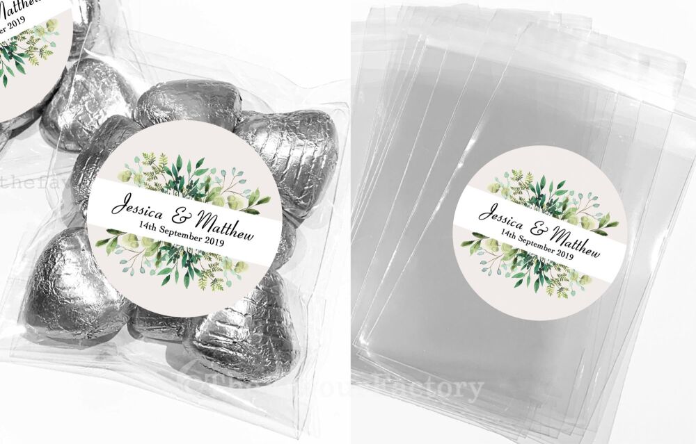 Botanicals Leaves Wedding Favours Sweet Bags Kits x1