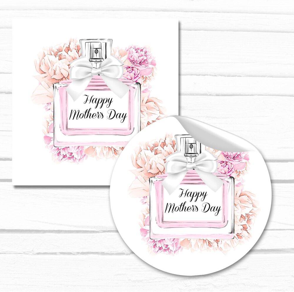 Mother's Day Stickers Floral Perfume - A4 Sheet x1