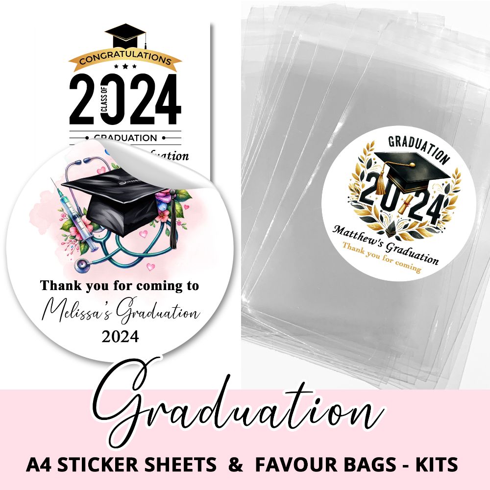 Graduation Stickers & Favours