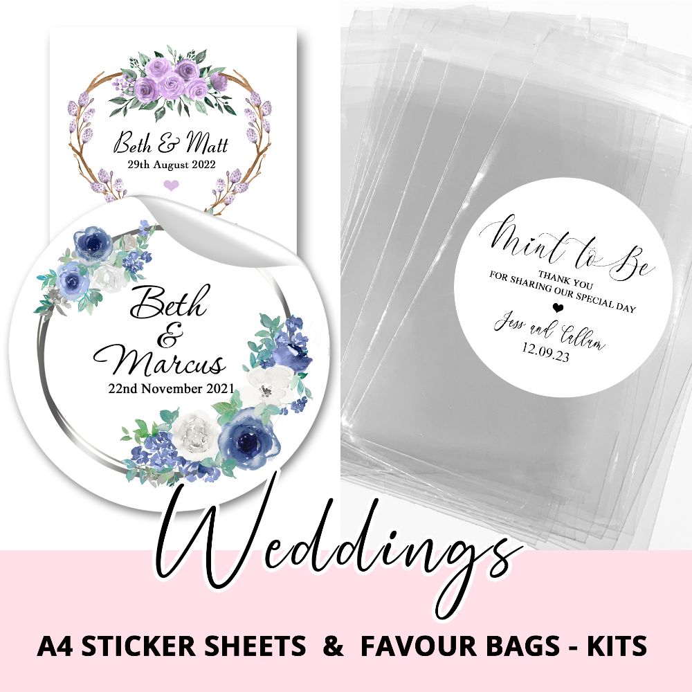 Personalised Wedding Stickers & Favours