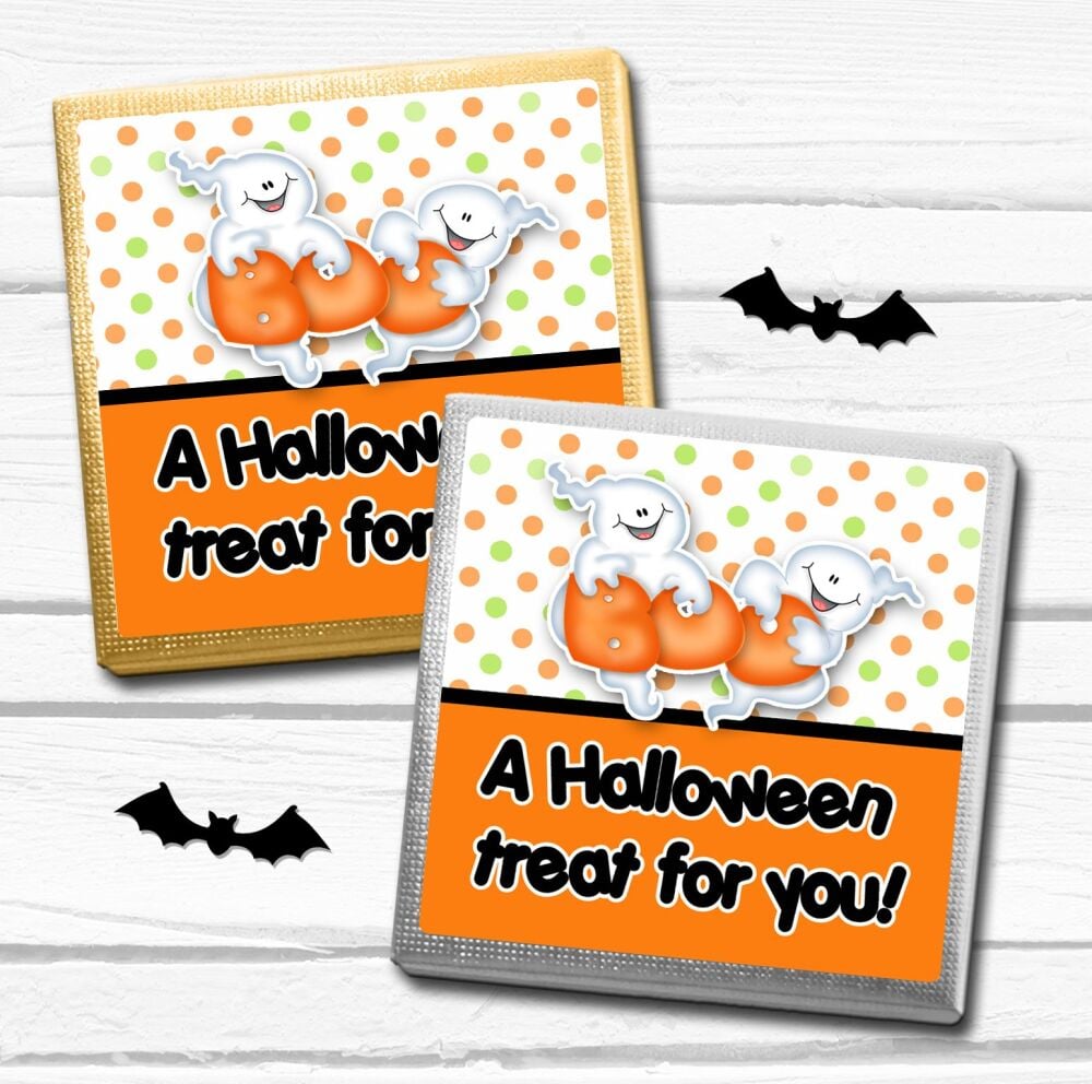 20 x Mini Halloween Chocolates Party Favours -  Boo Treats Little Ghosts